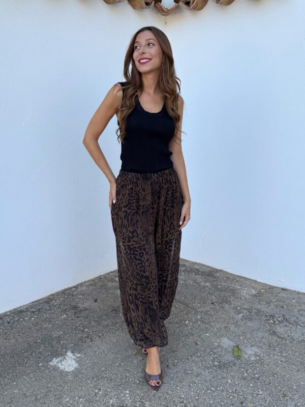 Pantalón Bombacho Tul Leopardo - Imagen 4