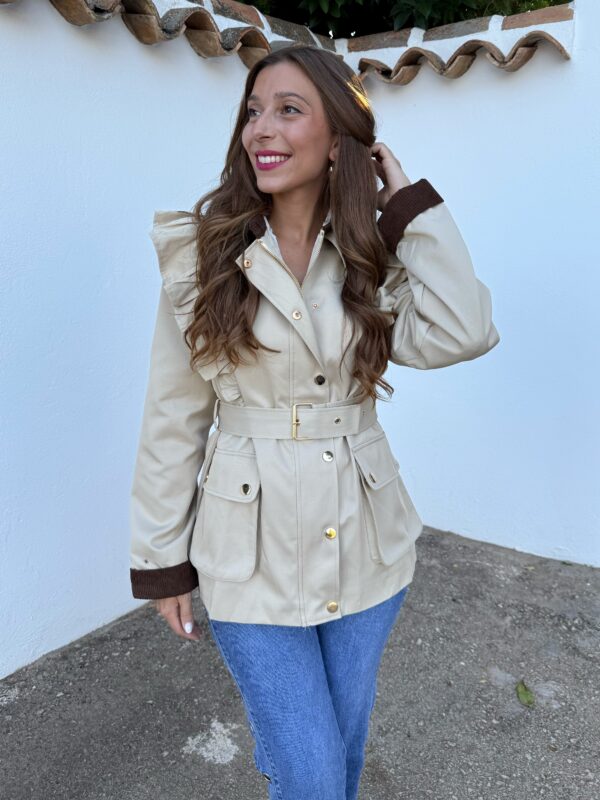 Chaqueta Volantes Beige - Imagen 2