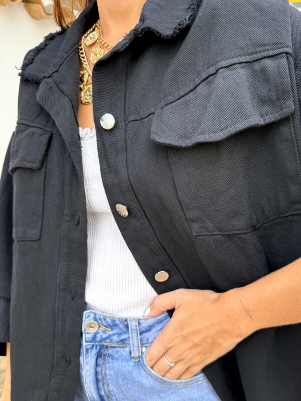 Chaqueta Tejana Negra - Imagen 2