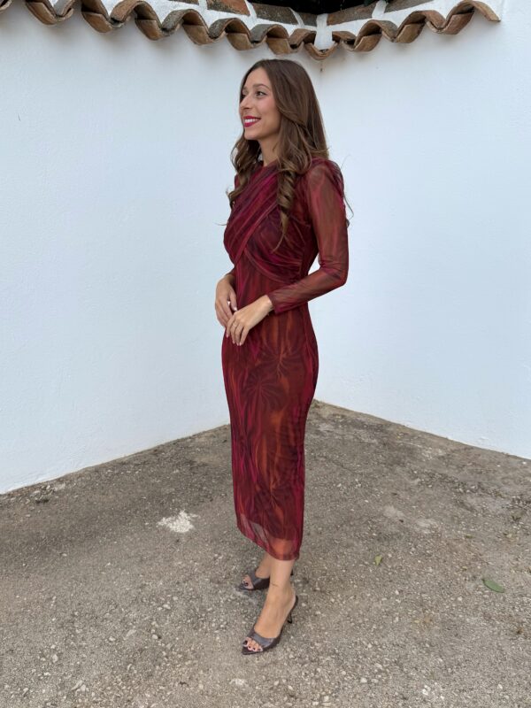 Vestido Amaranto Burdeos - Imagen 4