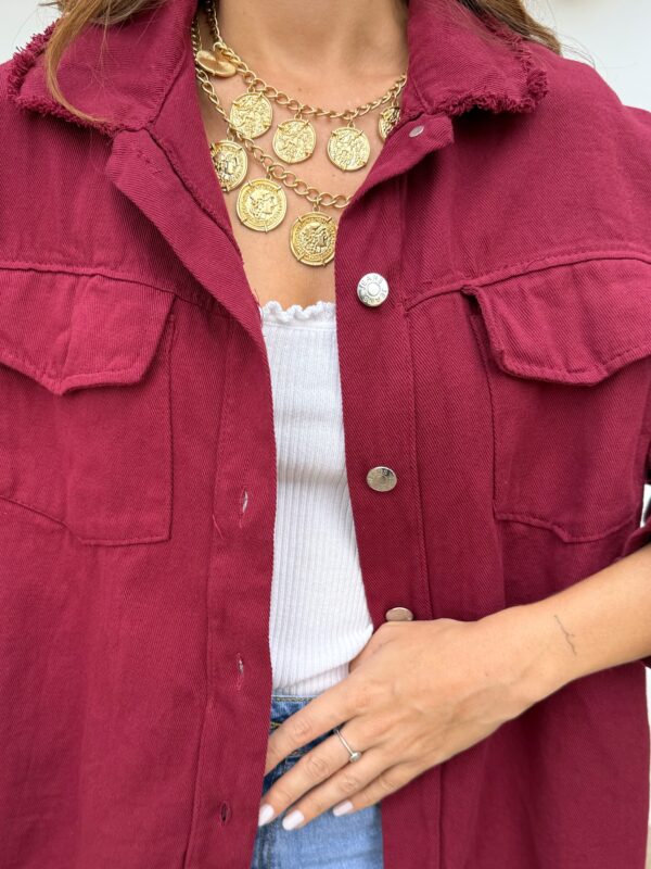 Chaqueta Tejana Burdeos - Imagen 3
