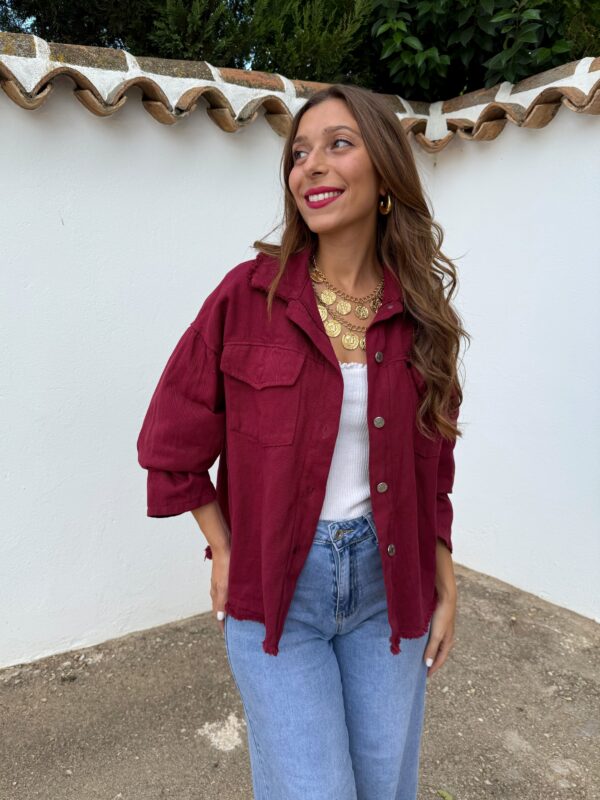 Chaqueta Tejana Burdeos - Imagen 2