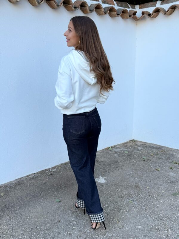 Pantalón Vaquero Detalles Vichy - Imagen 5
