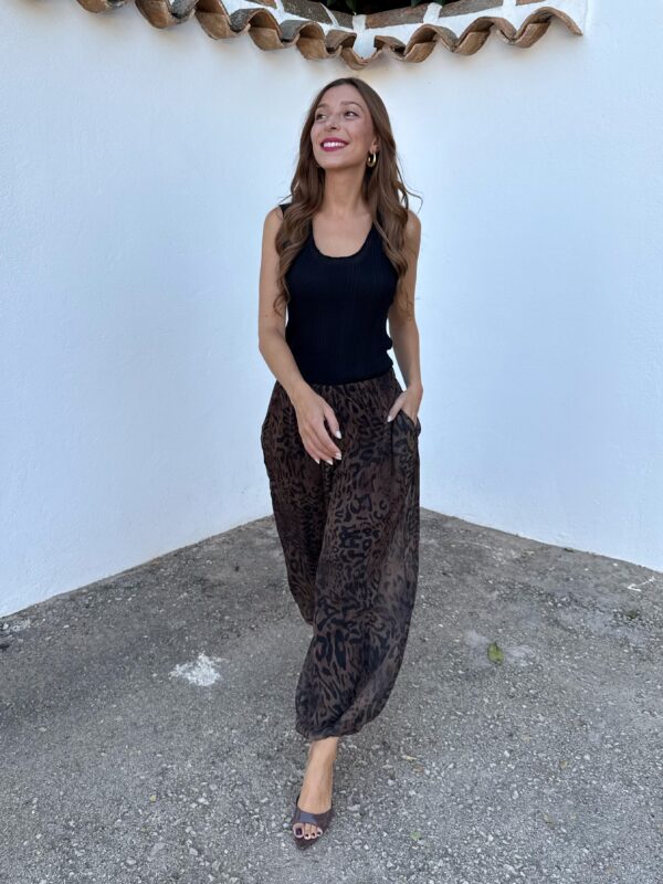 Pantalón Bombacho Tul Leopardo - Imagen 6