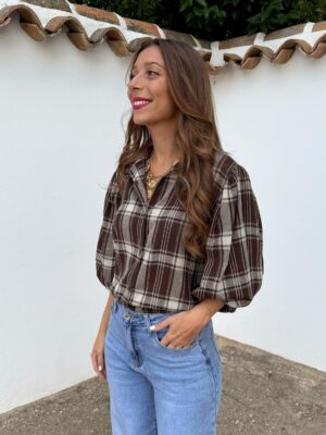 Camisa Cuadros Marrón