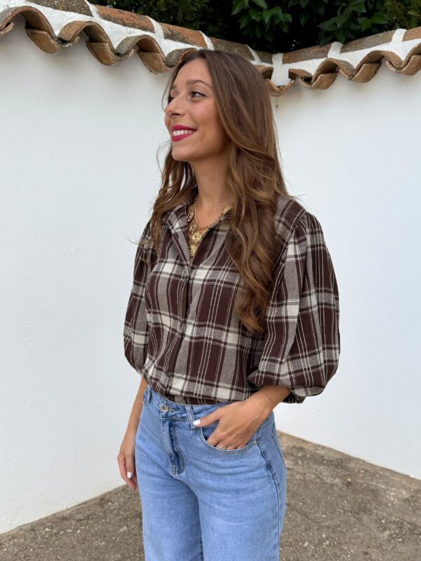 Camisa Cuadros Marrón