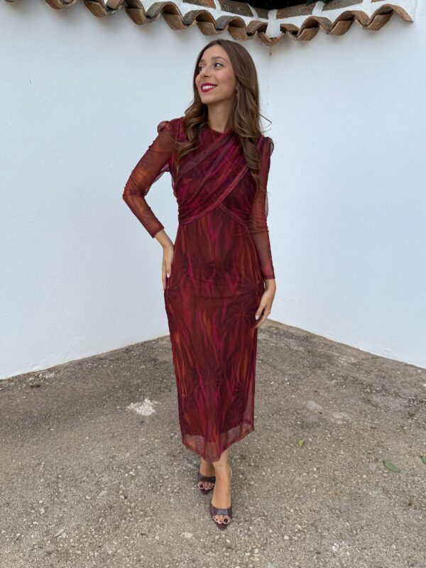 Vestido Amaranto Burdeos - Imagen 6