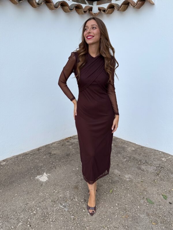 Vestido Camila Marrón - Imagen 4