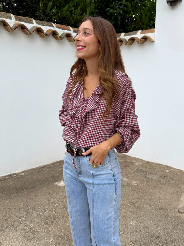 Blusa Volantes Burdeos - Imagen 5