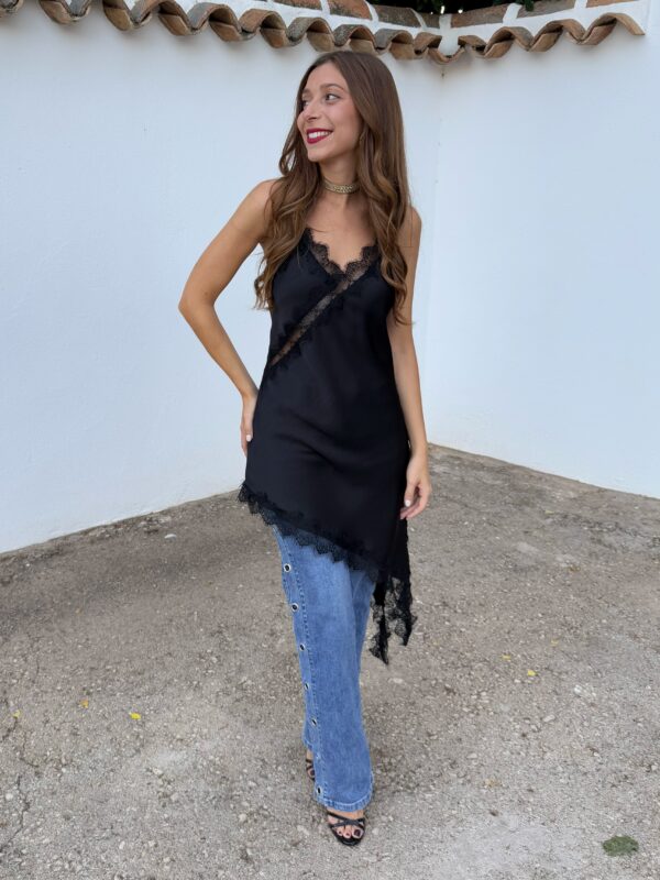 Vestido Lencero Negro - Imagen 6