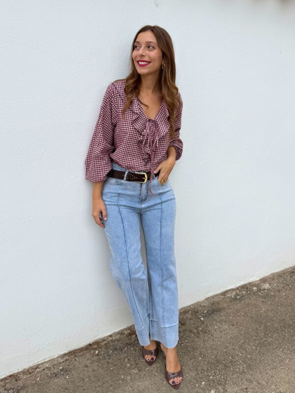 Blusa Volantes Burdeos - Imagen 3