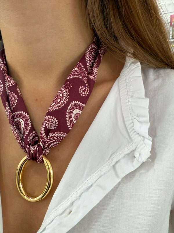 Collar Paisley Burdeos - Imagen 2