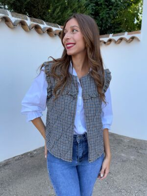 Chaleco Vichy Azul