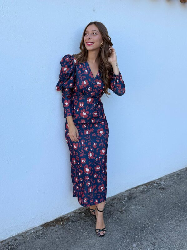 Vestido Jazmín Azul Marino - Imagen 5