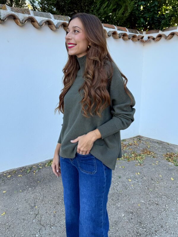 Jersey Cuello Verde Caqui - Imagen 4
