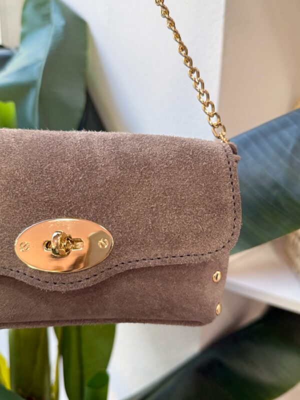 Bolso Antelina Mini Taupe - Imagen 2