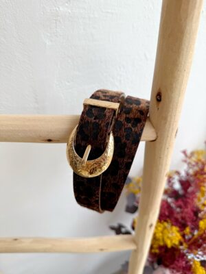 Cinturón Pelito Leopardo Choco