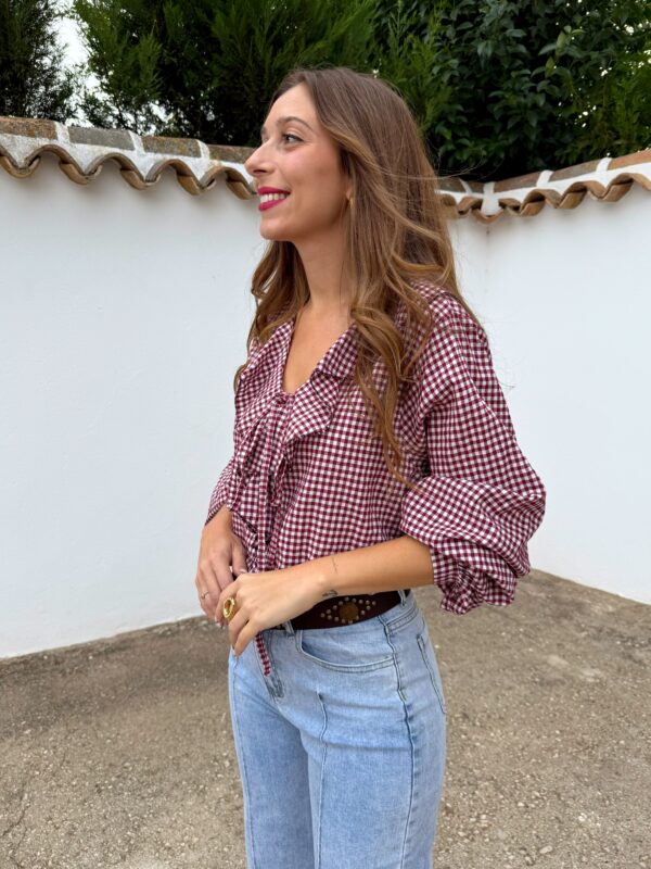 Blusa Volantes Burdeos - Imagen 6