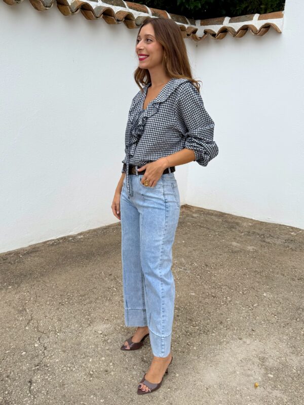 Pantalón Vaquero Lavado Wide Leg - Imagen 7