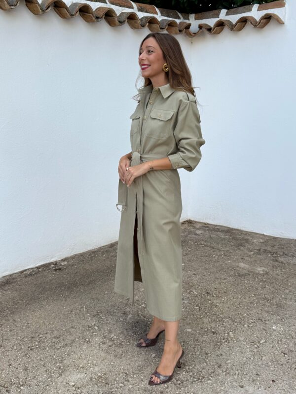 Vestido Botones Matcha - Imagen 5