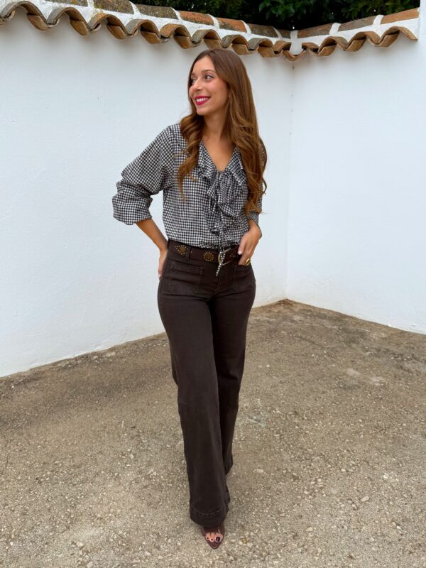 Blusa Volantes Marrón - Imagen 4