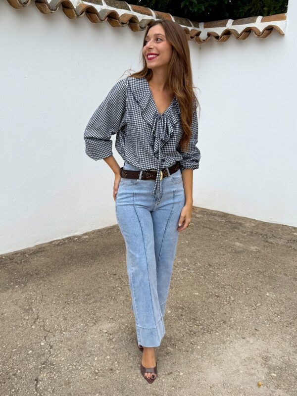 Pantalón Vaquero Lavado Wide Leg - Imagen 6