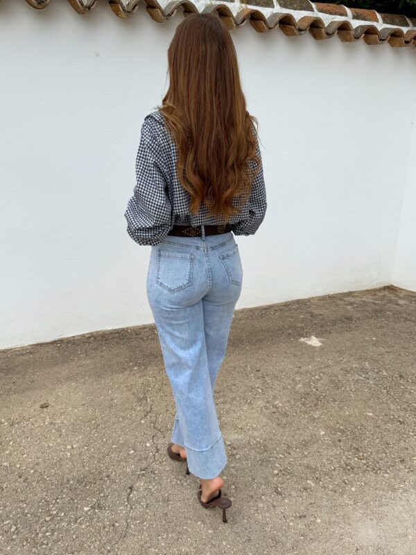 Pantalón Vaquero Lavado Wide Leg - Imagen 2
