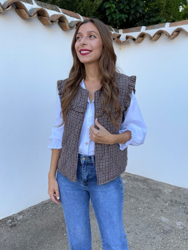 Chaleco Vichy Burdeos - Imagen 4