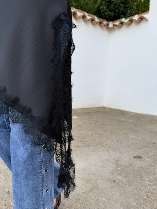 Vestido Lencero Negro - Imagen 3