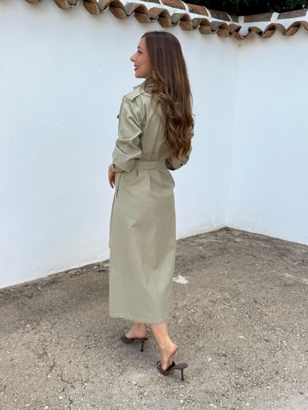 Vestido Botones Matcha - Imagen 4