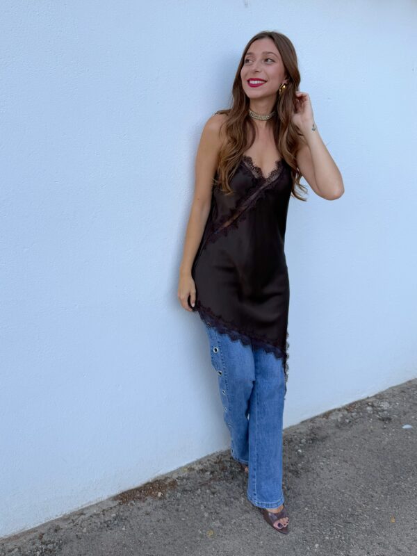 Vestido Lencero Marrón - Imagen 7