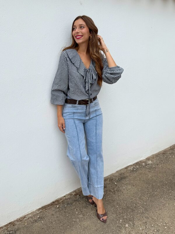 Pantalón Vaquero Lavado Wide Leg - Imagen 3