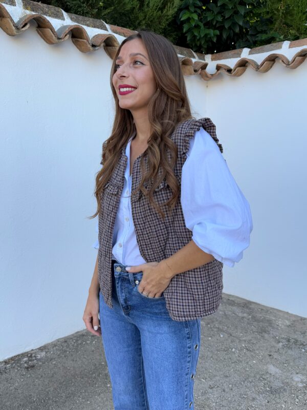Chaleco Vichy Burdeos - Imagen 5
