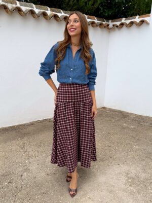 Falda Campera Burdeos