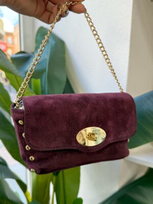 Bolso Antelina Mini Burdeos