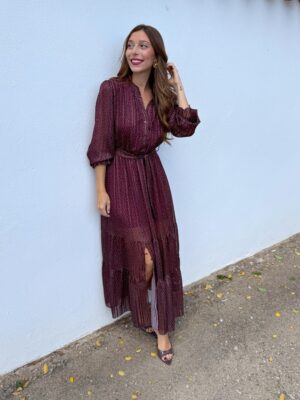 Vestido Polka Dots Burdeos