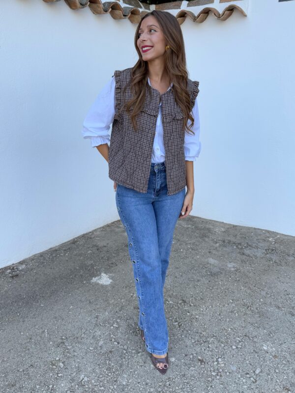 Chaleco Vichy Burdeos - Imagen 6