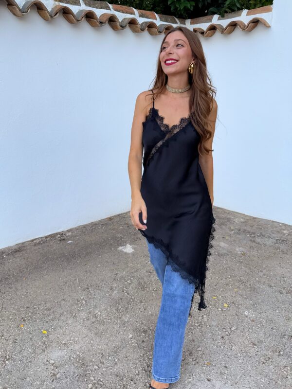 Vestido Lencero Negro - Imagen 5