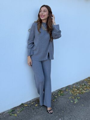 Conjunto Punto Olivia Gris - Talla única