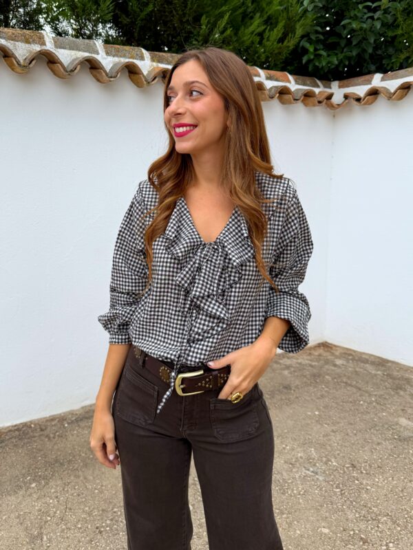 Blusa Volantes Marrón - Imagen 5