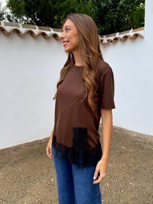 Camiseta Encaje Choco