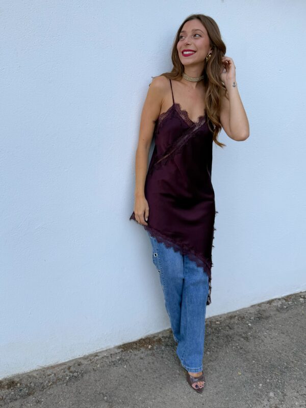 Vestido Lencero Burdeos - Imagen 7