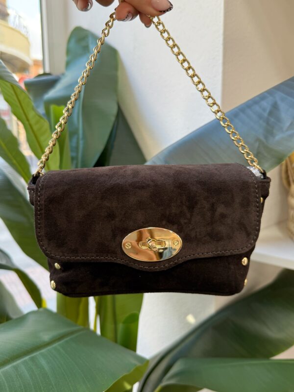 Bolso Antelina Mini Chocolate - Imagen 3