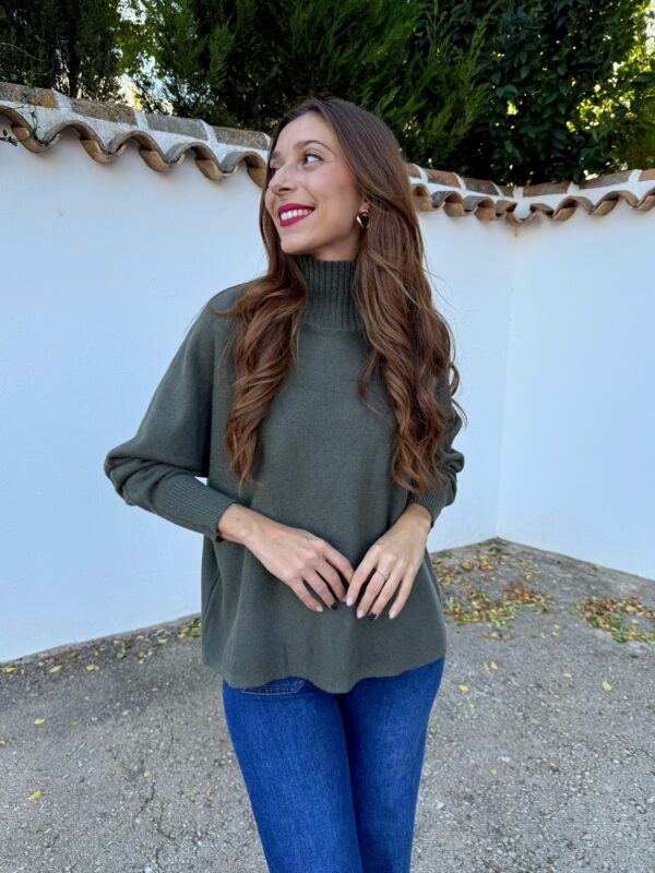 Jersey Cuello Verde Caqui - Imagen 6
