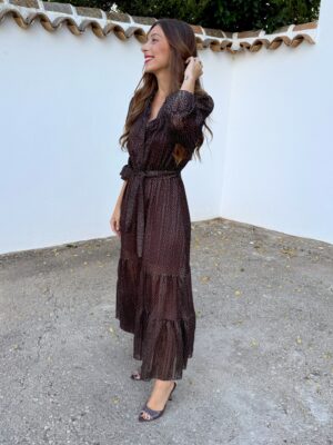 Vestido Polka Dots Marrón