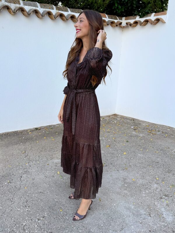 Vestido Polka Dots Marrón