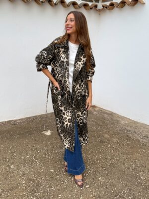 Gabardina Larga Leopardo