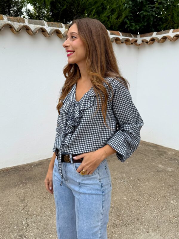 Blusa Volantes Azul - Imagen 3