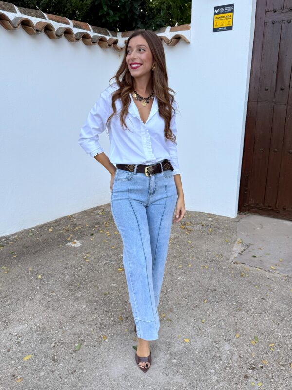 Camisa Volantes Basic Blanca - Imagen 4