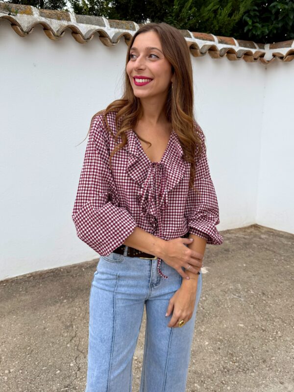Blusa Volantes Burdeos - Imagen 4